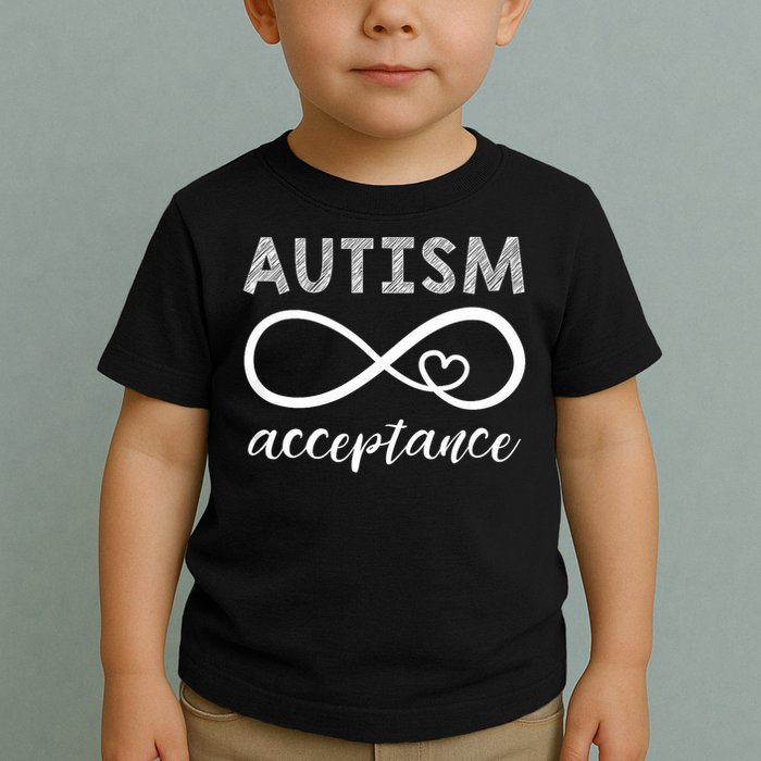 Red Instead Autism Acceptance Of Autism Toddler T-Shirt
