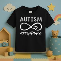 Red Instead Autism Acceptance Of Autism Toddler T-Shirt