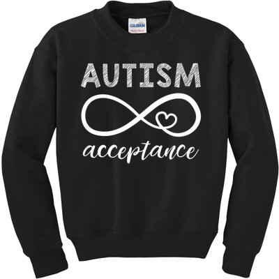 Red Instead Autism Acceptance Of Autism Kids Sweatshirt