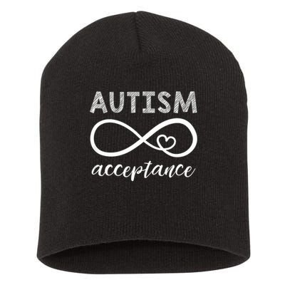 Red Instead Autism Acceptance Of Autism Short Acrylic Beanie