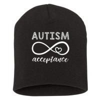 Red Instead Autism Acceptance Of Autism Short Acrylic Beanie