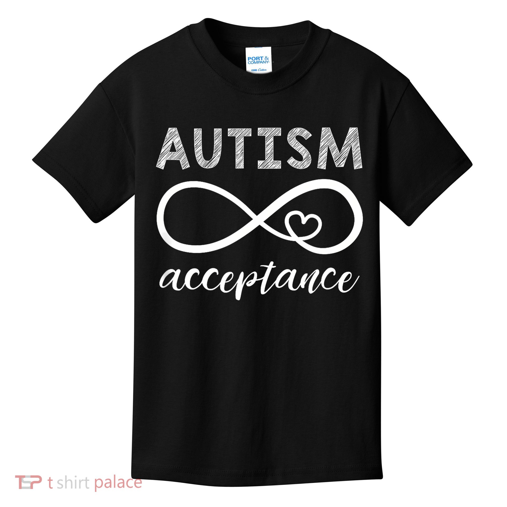 Red Instead Autism Acceptance Of Autism Kids T-Shirt