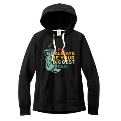 Retro I'll Always Be Your Biggest Fan Vintage Boxing Women's Fleece Hoodie