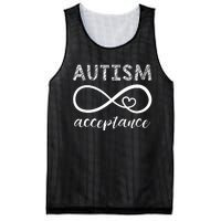 Red Instead Autism Acceptance Mesh Reversible Basketball Jersey Tank