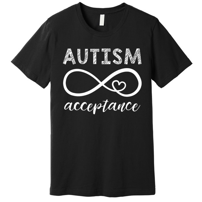 Red Instead Autism Acceptance Premium T-Shirt