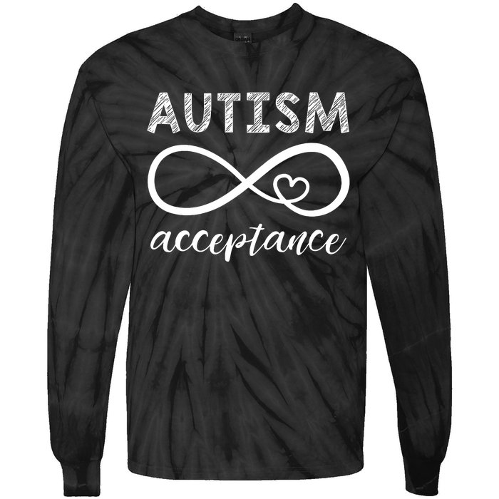 Red Instead Autism Acceptance Tie-Dye Long Sleeve Shirt