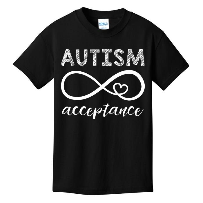 Red Instead Autism Acceptance Kids T-Shirt