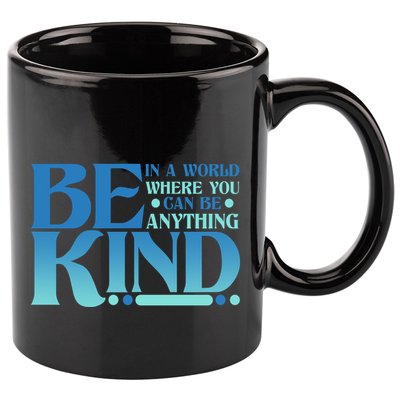 Retro In A World Where You Can Be Anything Be Kind 11oz C Handle Ceramic Mug