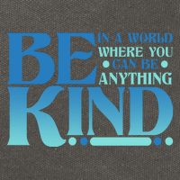 Retro In A World Where You Can Be Anything Be Kind Cotton Canvas Backpack