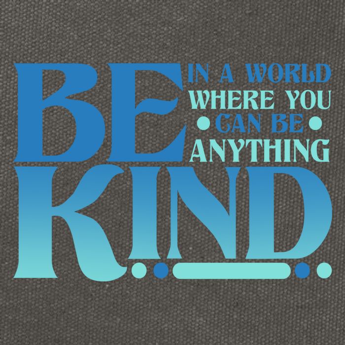 Retro In A World Where You Can Be Anything Be Kind Cotton Canvas Backpack