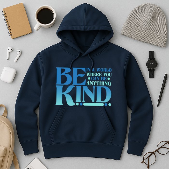 Retro In A World Where You Can Be Anything Be Kind Hoodie