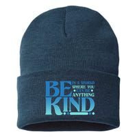 Retro In A World Where You Can Be Anything Be Kind Sustainable Knit Beanie