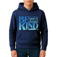 Retro In A World Where You Can Be Anything Be Kind Kids Hoodie