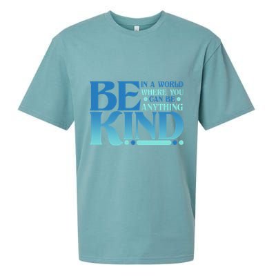 Retro In A World Where You Can Be Anything Be Kind Sueded Cloud Jersey T-Shirt