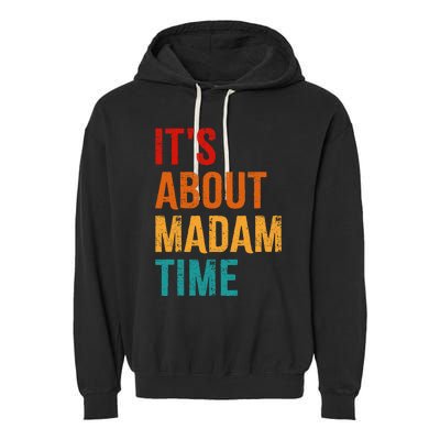 Retro ItS About Madam Time Garment-Dyed Fleece Hoodie