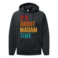 Retro ItS About Madam Time Performance Fleece Hoodie