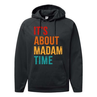 Retro ItS About Madam Time Performance Fleece Hoodie