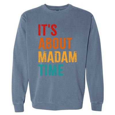 Retro ItS About Madam Time Garment-Dyed Sweatshirt