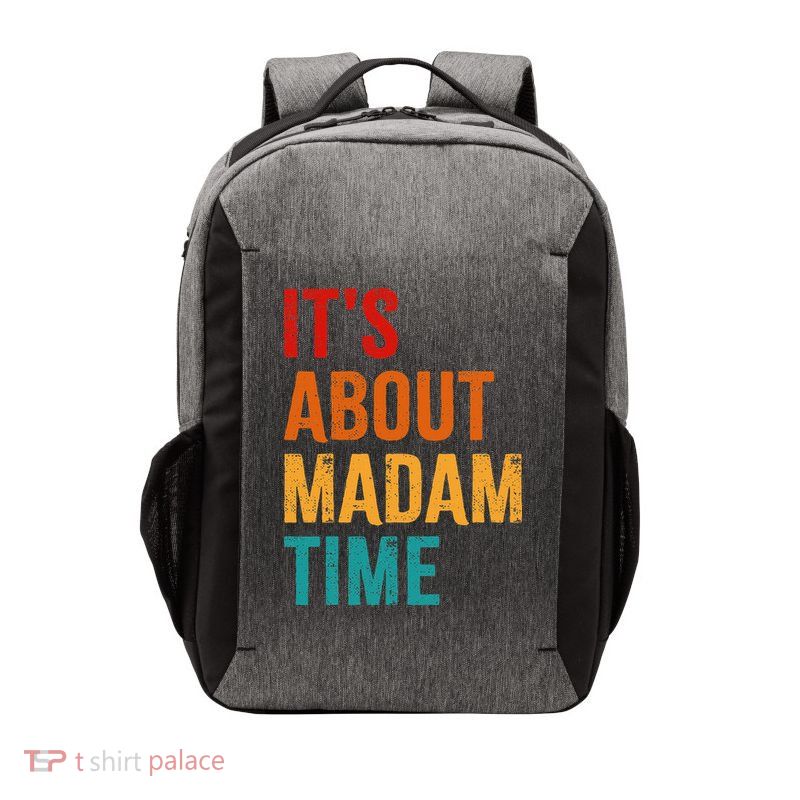 Retro ItS About Madam Time Vector Backpack
