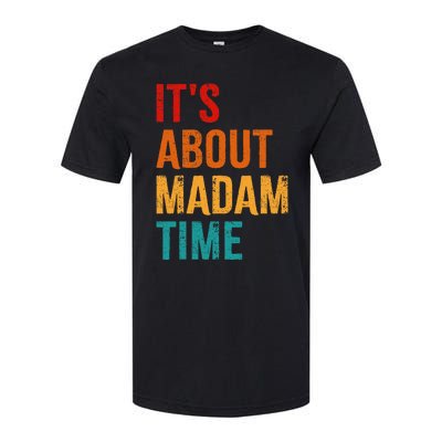 Retro ItS About Madam Time Softstyle CVC T-Shirt