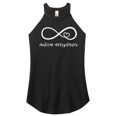 Red Instead Autism Funny Autism Acceptance Women’s Perfect Tri Rocker Tank