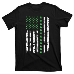 Retro Irish American Flag Distressed Flag St Patrick's Day T-Shirt