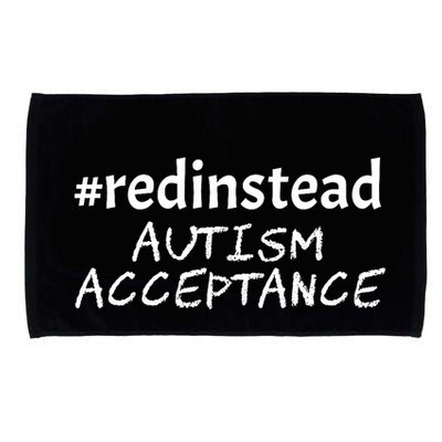 Red Instead Autism Acceptance Celebrate Difference Microfiber Hand Towel