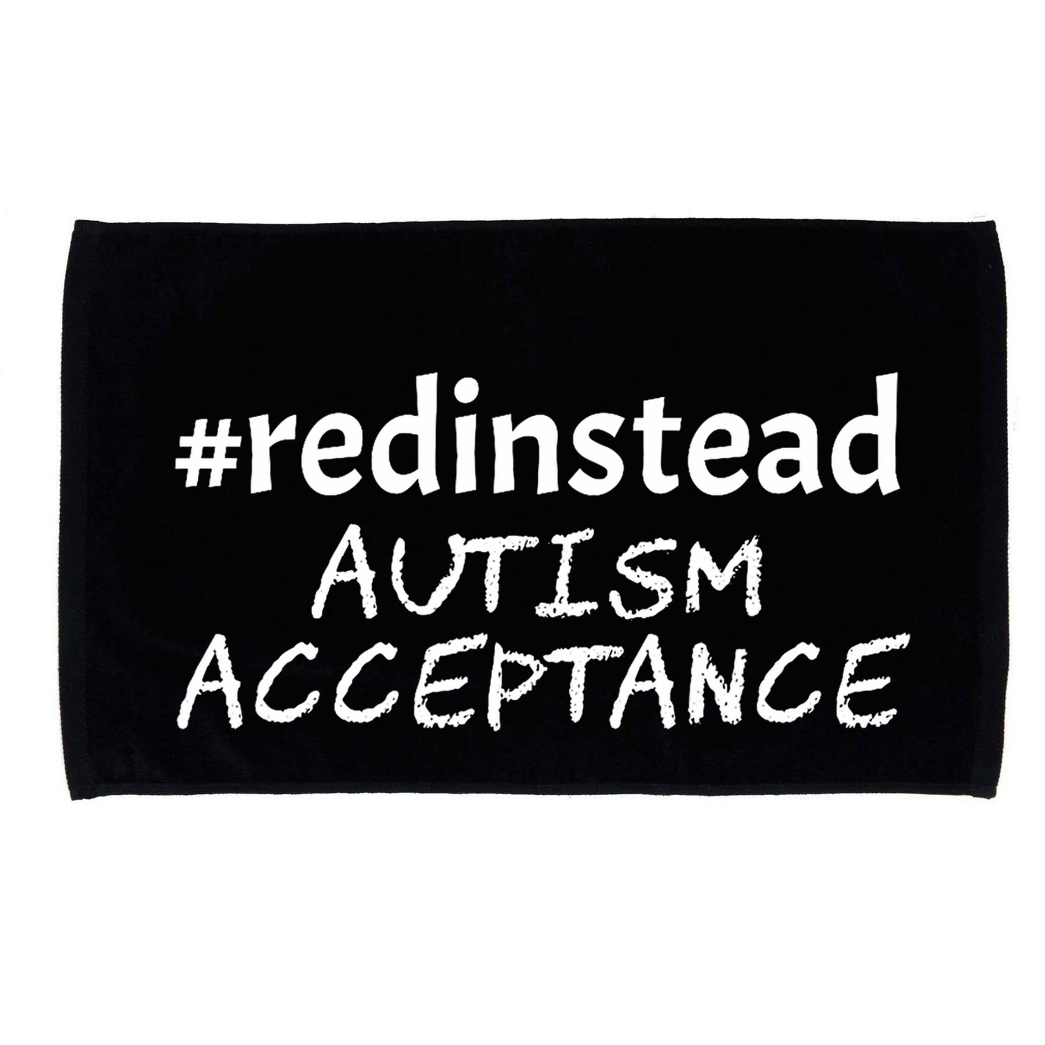 Red Instead Autism Acceptance Celebrate Difference Microfiber Hand Towel