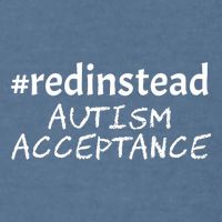Red Instead Autism Acceptance Celebrate Difference Garment-Dyed Sweatshirt