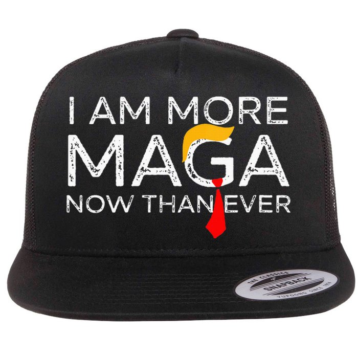 Retro I Am More Maga Now Than Ever Flat Bill Trucker Hat