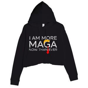 Retro I Am More Maga Now Than Ever Crop Fleece Hoodie