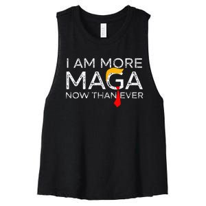 Retro I Am More Maga Now Than Ever Women's Racerback Cropped Tank