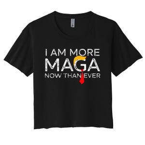 Retro I Am More Maga Now Than Ever Women's Crop Top Tee