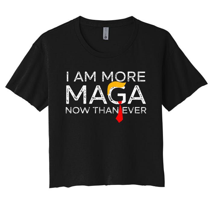 Retro I Am More Maga Now Than Ever Women's Crop Top Tee