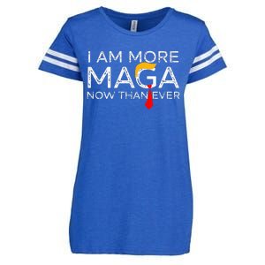 Retro I Am More Maga Now Than Ever Enza Ladies Jersey Football T-Shirt