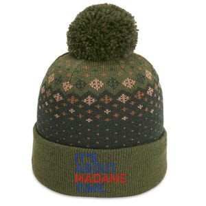 Retro Its About Madam Time Funny ItS About Madam Time The Baniff Cuffed Pom Beanie