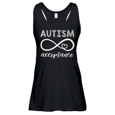Red Instead Autism Shirt Acceptance of Autism Ladies Essential Flowy Tank