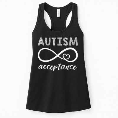 Red Instead Autism Shirt Acceptance of Autism Womens Tank Top
