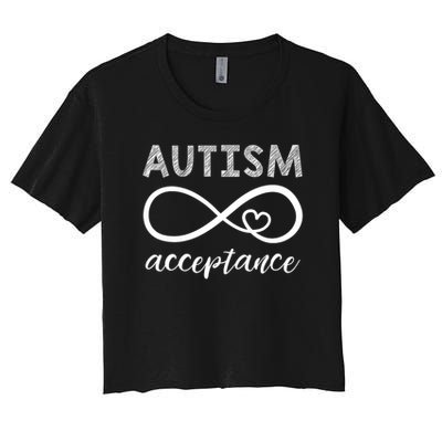 Red Instead Autism Shirt Acceptance of Autism Crop Top