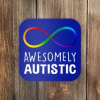 Red Instead Autism Awesomely Autistic Infinity Great Gift Coaster