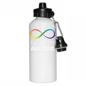 Red Instead Autism Awesomely Autistic Infinity Great Gift Aluminum Water Bottle