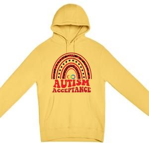 Red Instead Autism Awareness Acceptance Education Teacher Gift Premium Pullover Hoodie