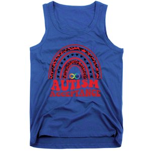 Red Instead Autism Awareness Acceptance Education Teacher Gift Tank Top