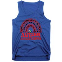 Red Instead Autism Awareness Acceptance Education Teacher Gift Tank Top