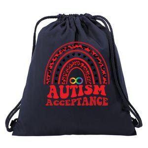 Red Instead Autism Awareness Acceptance Education Teacher Gift Drawstring Bag