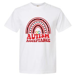 Red Instead Autism Awareness Acceptance Education Teacher Gift Garment-Dyed Heavyweight T-Shirt