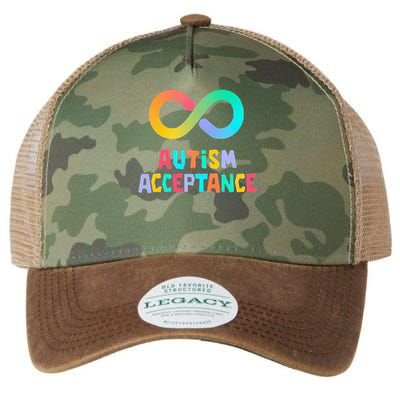 Red Instead Autism Acceptance of Autism Legacy Tie Dye Trucker Hat