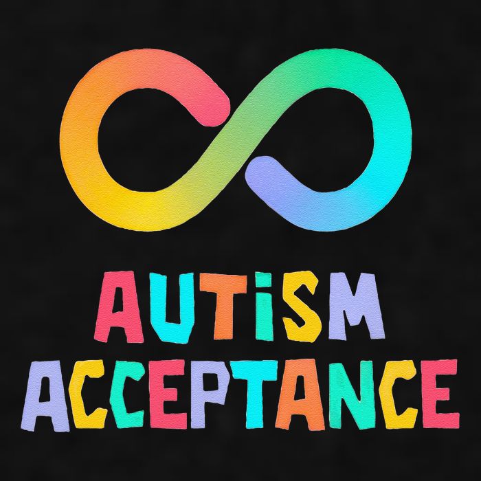 Red Instead Autism Acceptance of Autism Ladies PosiCharge Tri-Blend Wicking Tank