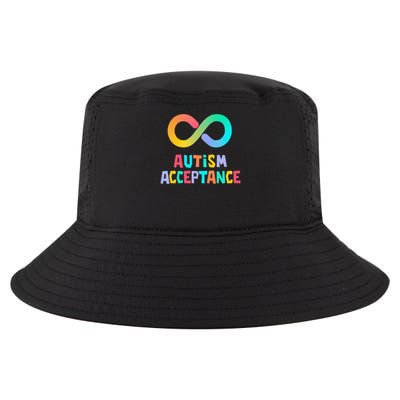 Red Instead Autism Acceptance of Autism Cool Comfort Performance Bucket Hat