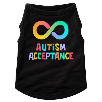 Red Instead Autism Acceptance of Autism Doggie Tank